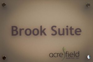 Brook suite sign